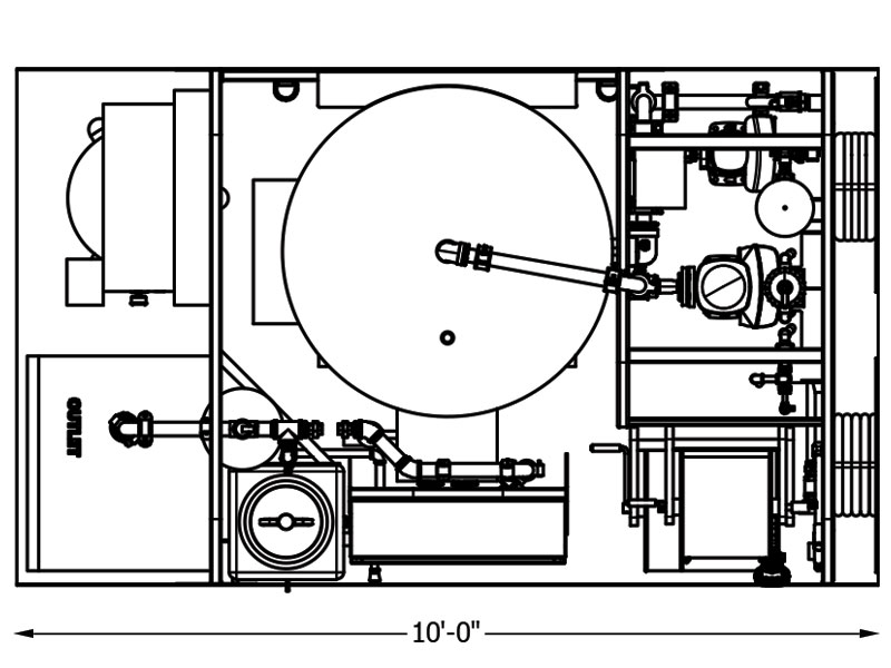 line drawing of wash system